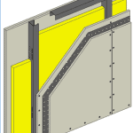 secure wall of gypsum plaster board based technology - drywall partition systems