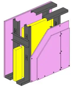 Gyproc 208mm Twin Frame system with FR-FR, building fire safety solution