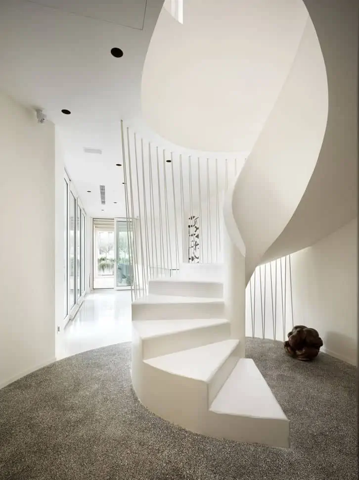 White stairs