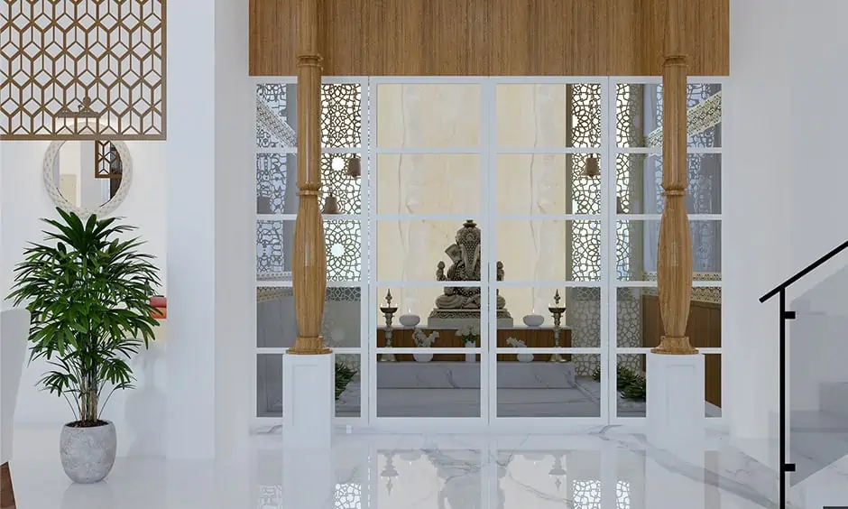 glass door temple