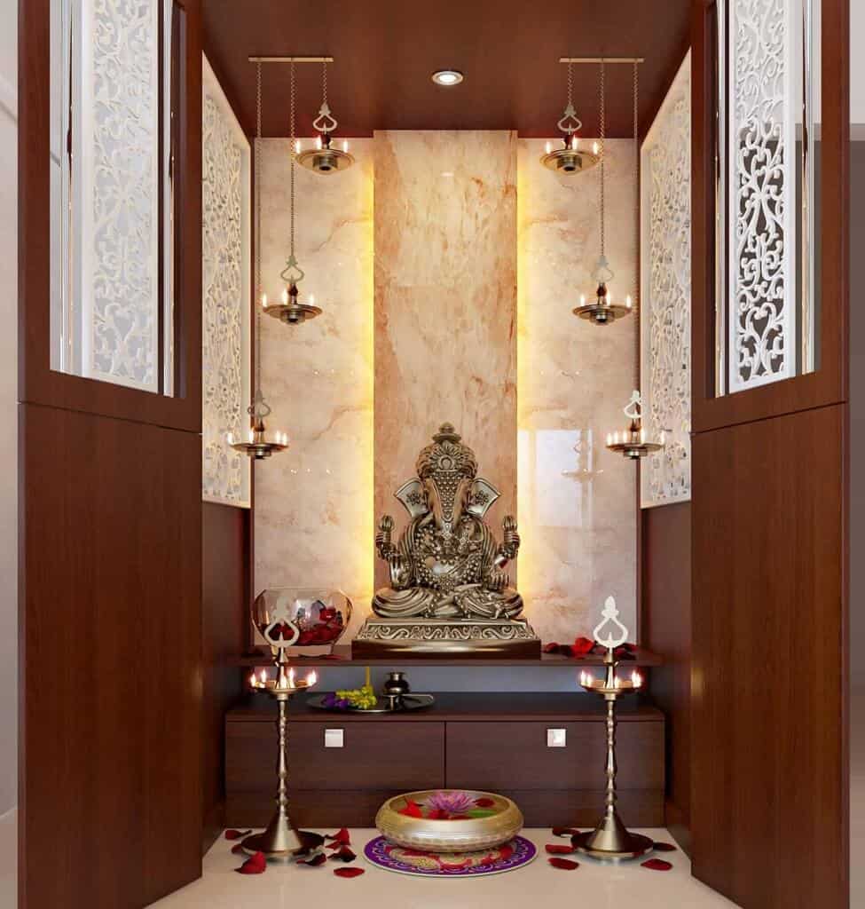 Mandir design inspiration for homes of every size (32 designs) | Building  and Interiors