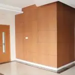 laminate wood panels on walls