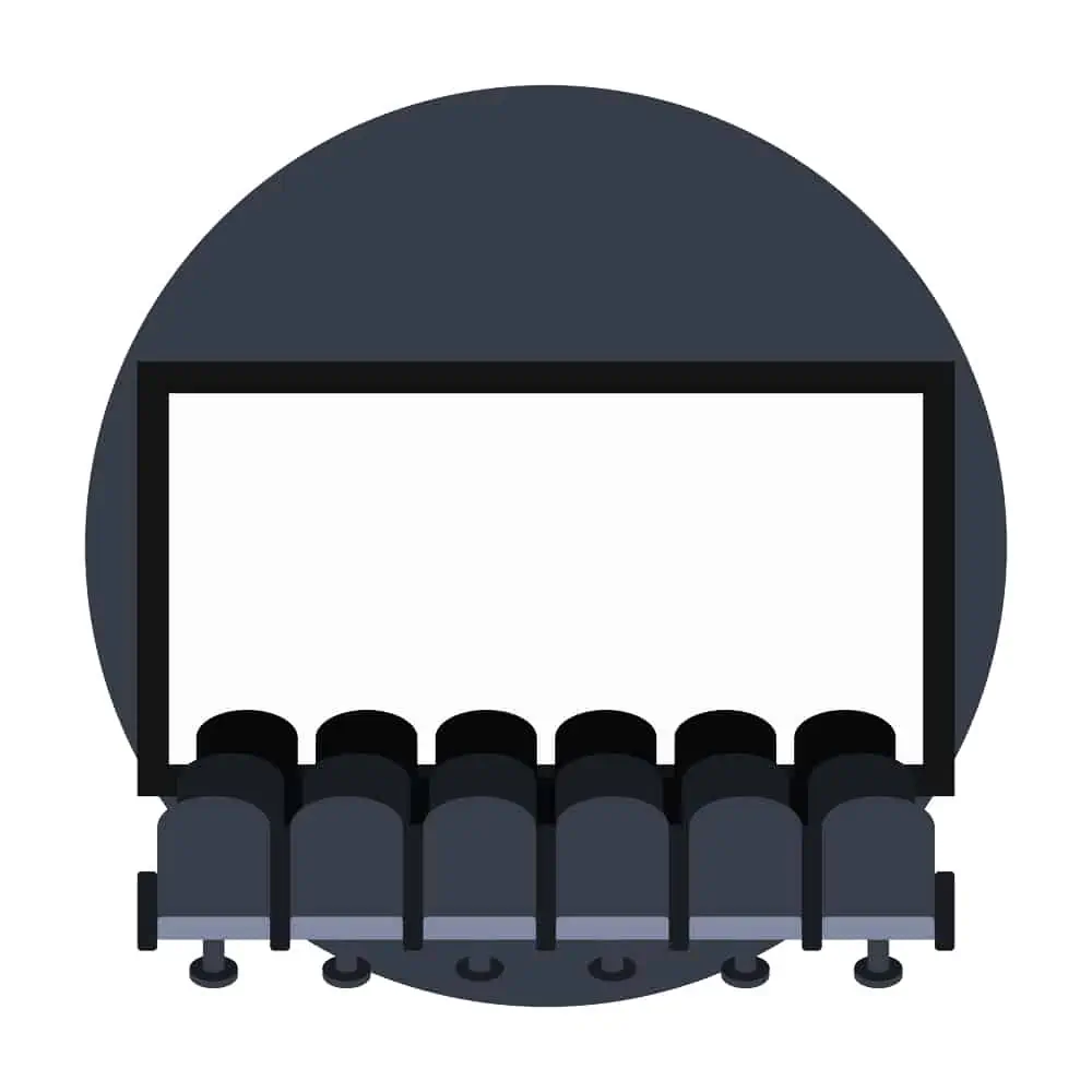 cinema hall vector image / icon