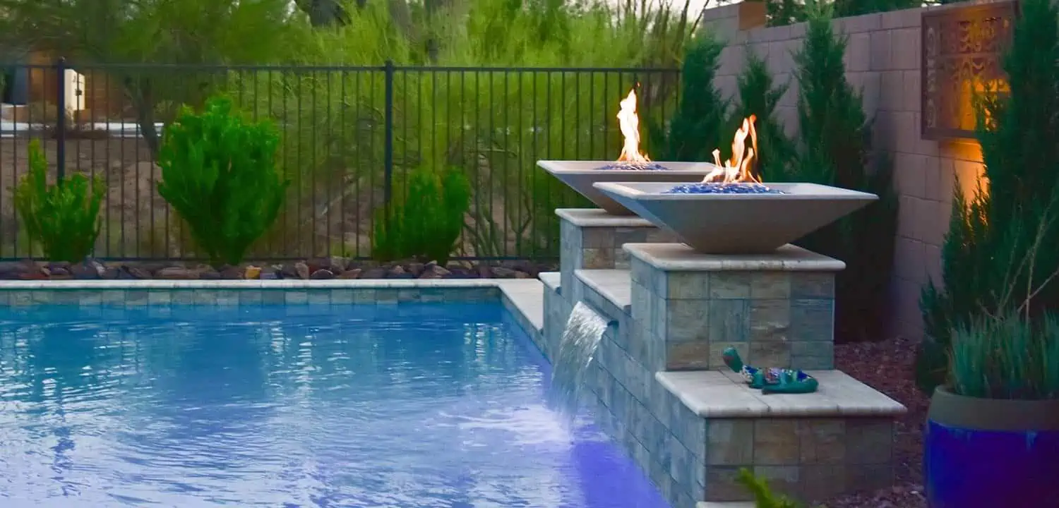 fountain in pool 