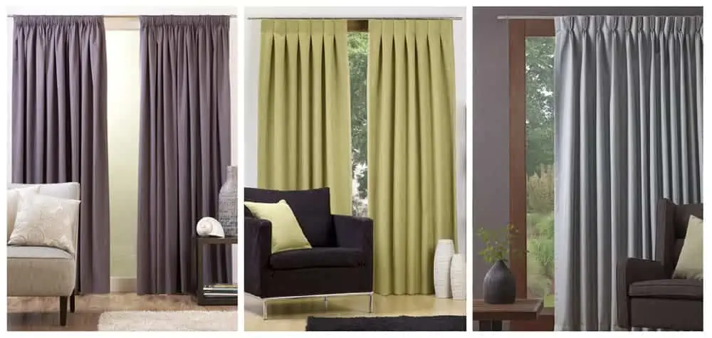 box pleat drapes