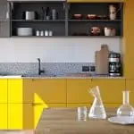 yellow kitchen cabinets