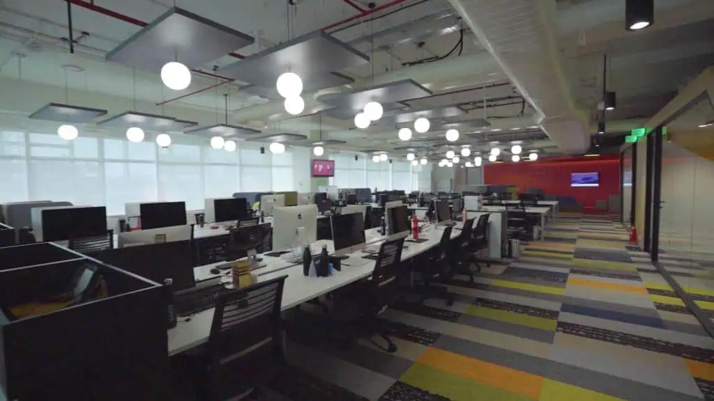 Ecophon Cloud ceiling at GREY office by eleganz interiors private limited - interior turnkey contractors in mumbai