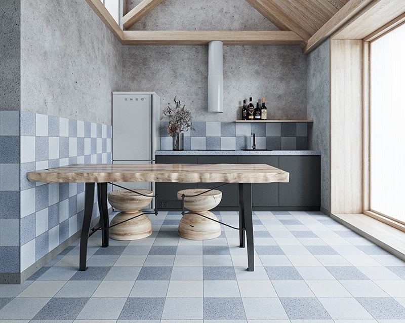 terrazzo tiles for kitchen walls and floor design