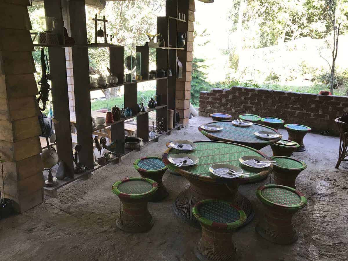 Dine in area of Tathagata farmhouse