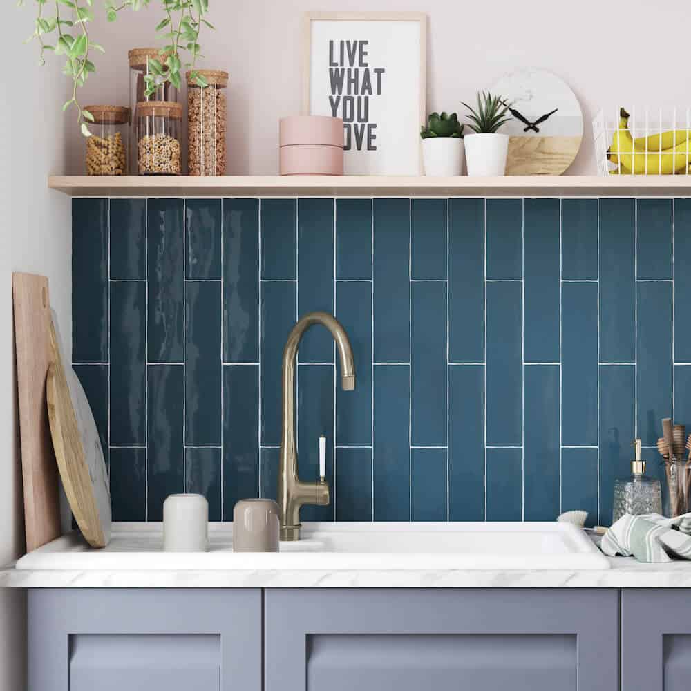 Vernisse Blue Gloss Ceramic Wall Tile