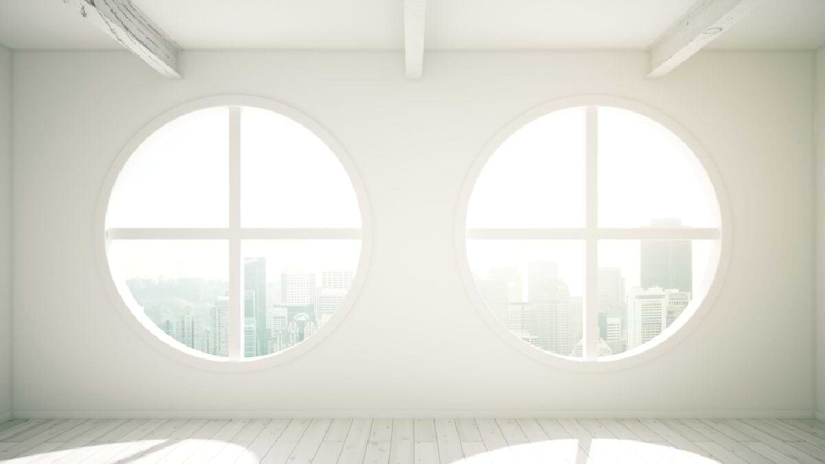 Twin round windows