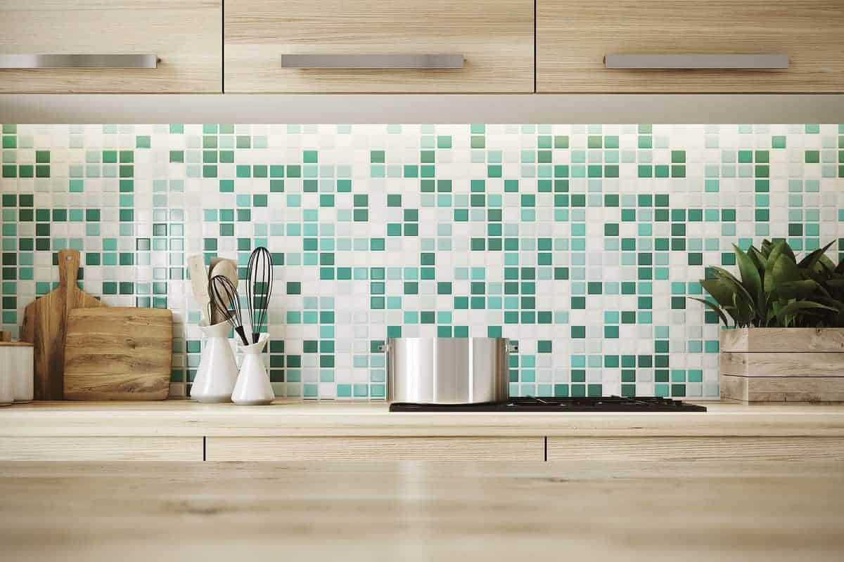white & green mosaic tiles for kitchen backsplash, subway tiles, kitchen wall tiles