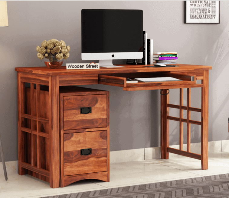 Wooden computer table design for home