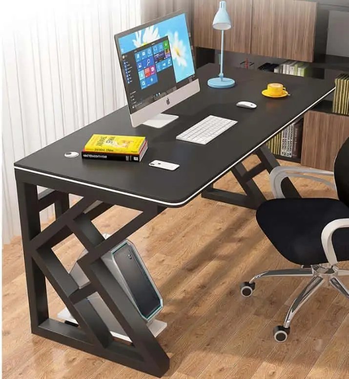 designer pattern computer table, black coloured