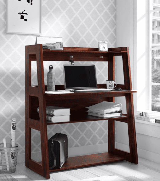 dark brown wood furniture, di،al gadgets, room corner, other articles