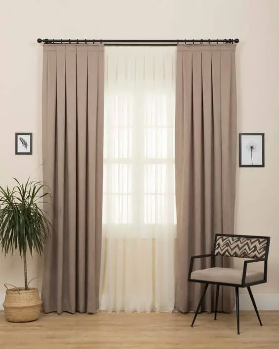 Neutral colour curtains