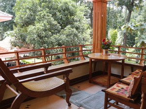 dine in area with view of dewalokam farmstay