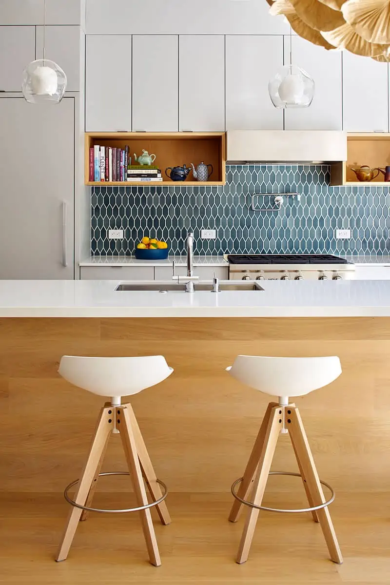 blue hexagonal tiles for kitchen backsplash, subway tiles