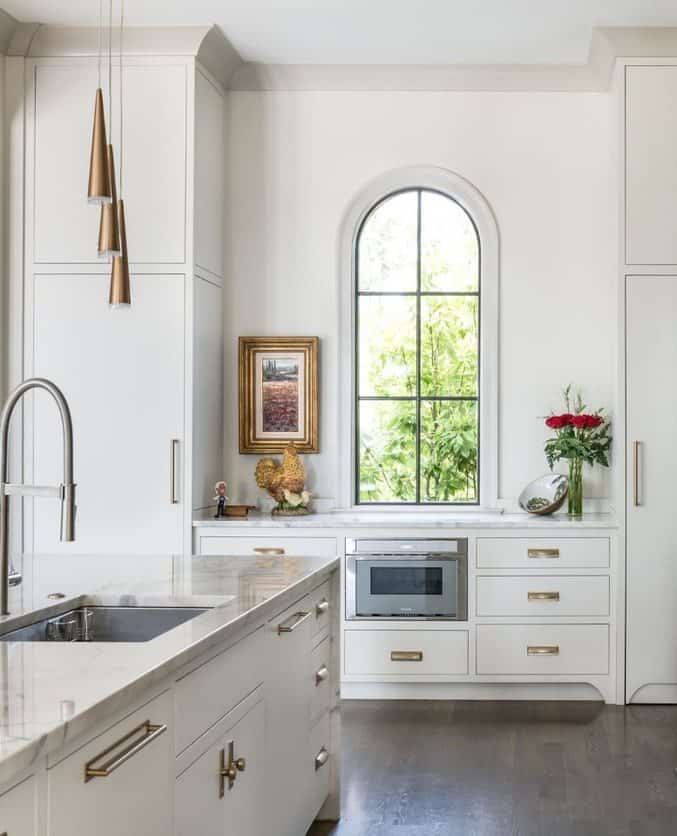 arched kitchen window