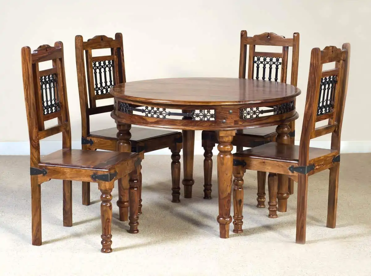 brown wooden traditional round furniture