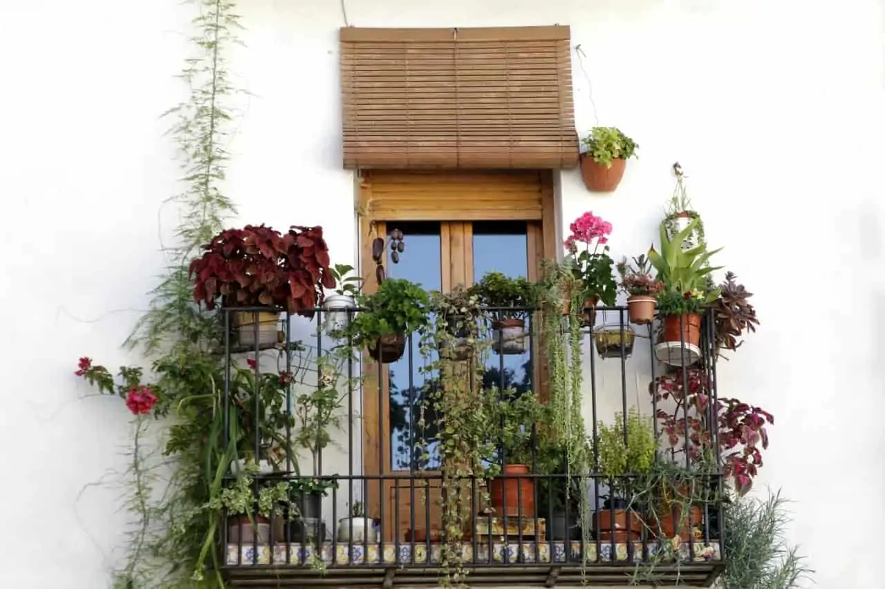 White Balcony with blinds