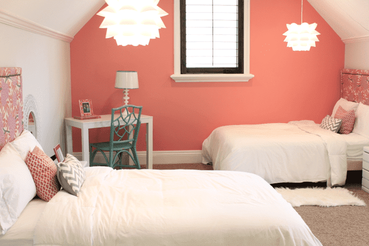 coral bedroom colour