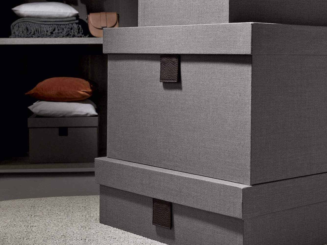 designer grey containers for closets