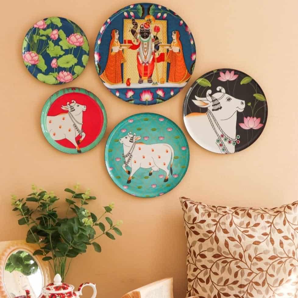 Pichwai Wall Art plate colourful