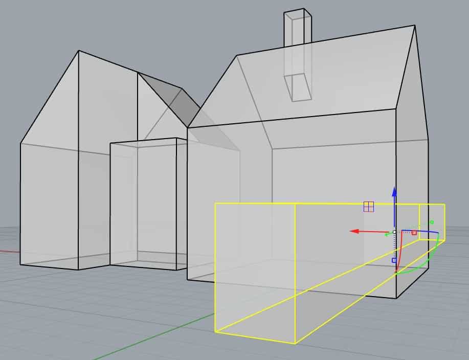 3D single floor building plan