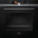 Siemens combination steam oven in black ceramic glass finish, iQ700 Built-in oven with steam function 60 cm