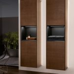 brown coloured wall-mounted bathroom furniture
