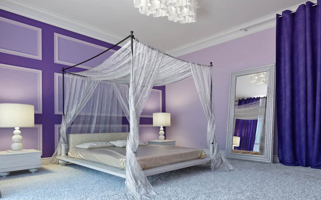 hues of violet bedroom paint colour combinations for walls