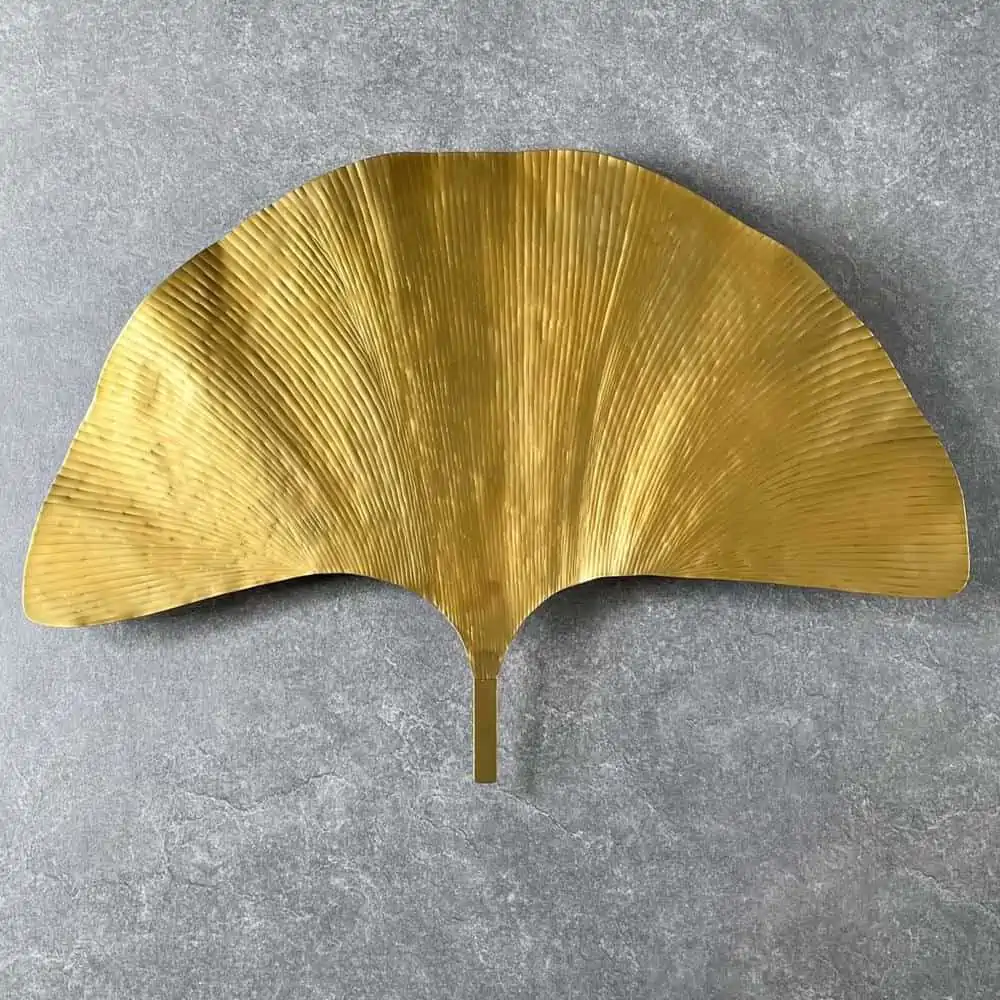 Golden leaf sculpture