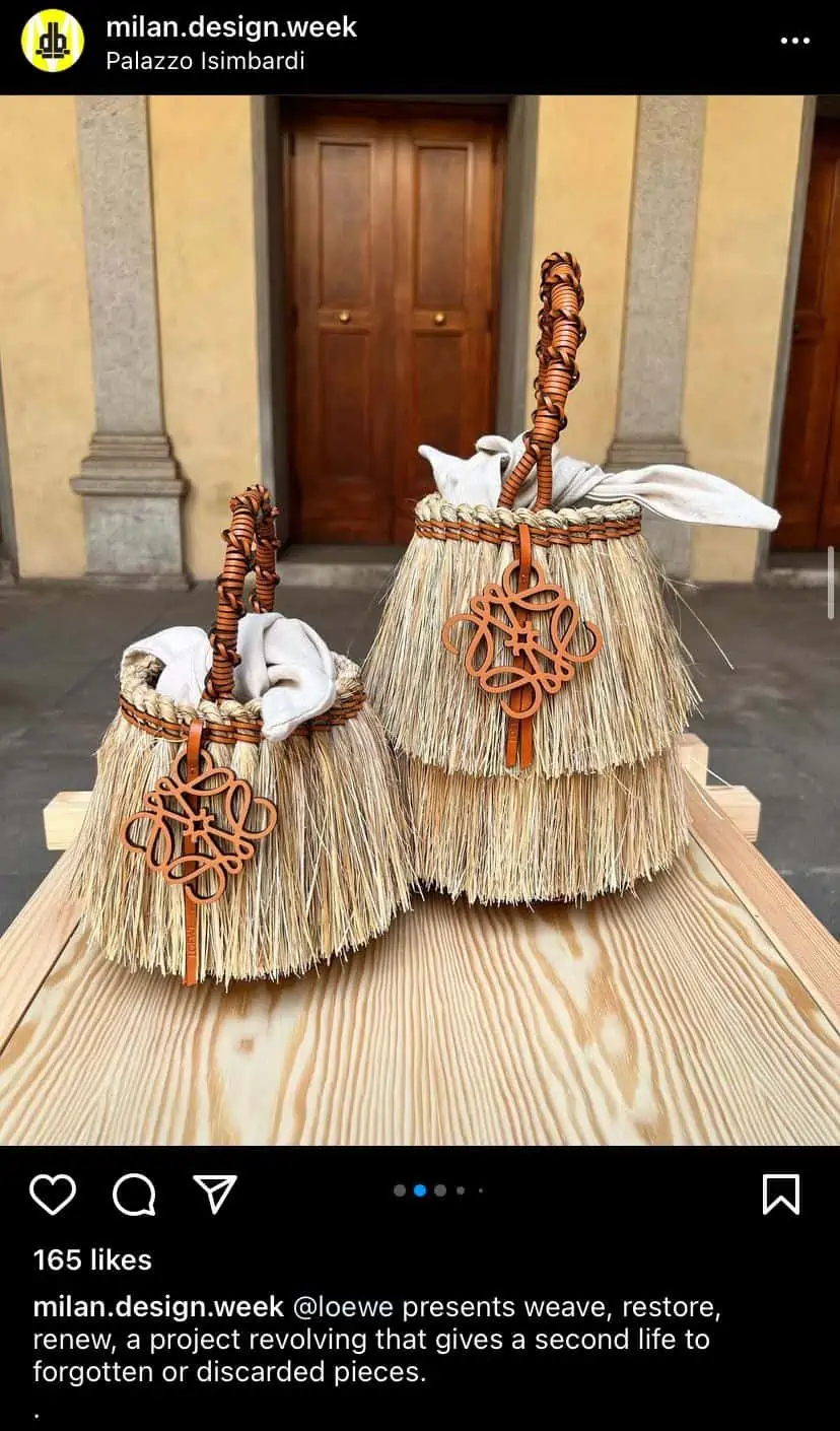 milan design week 2022 and salone del mobile expo shows jute products