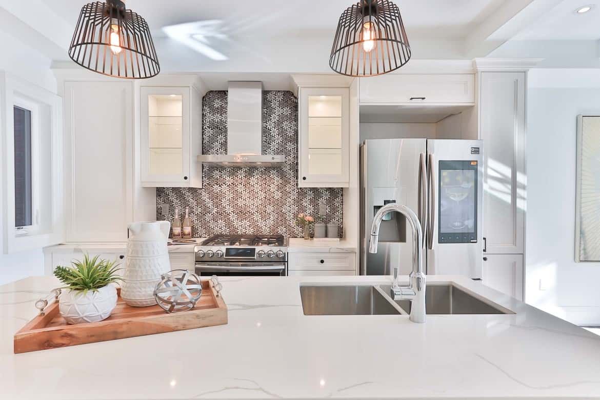 immaculate white kitchen countertops 