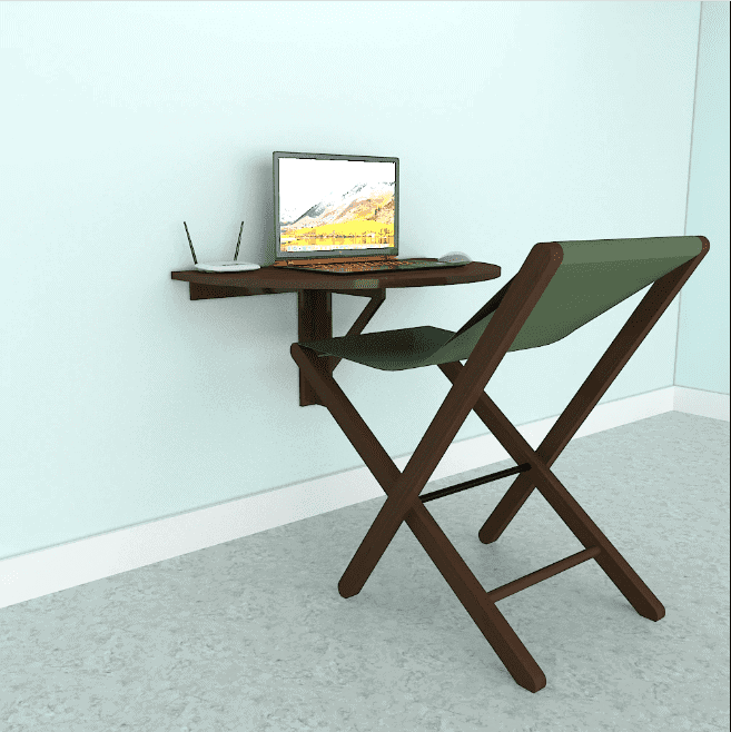 green, wooden base furniture, wall mounted, laptop