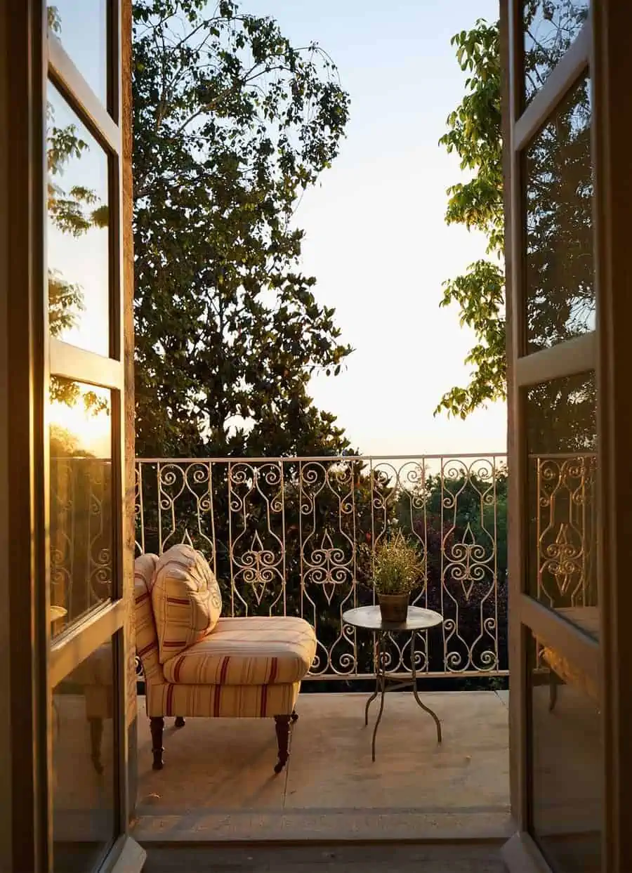 Yellow Sunset on balcony