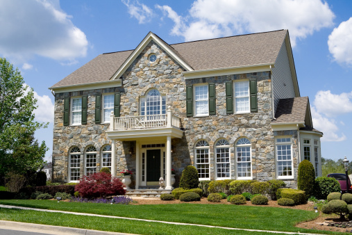 home designing front with stone, classic appearance, bungalow style