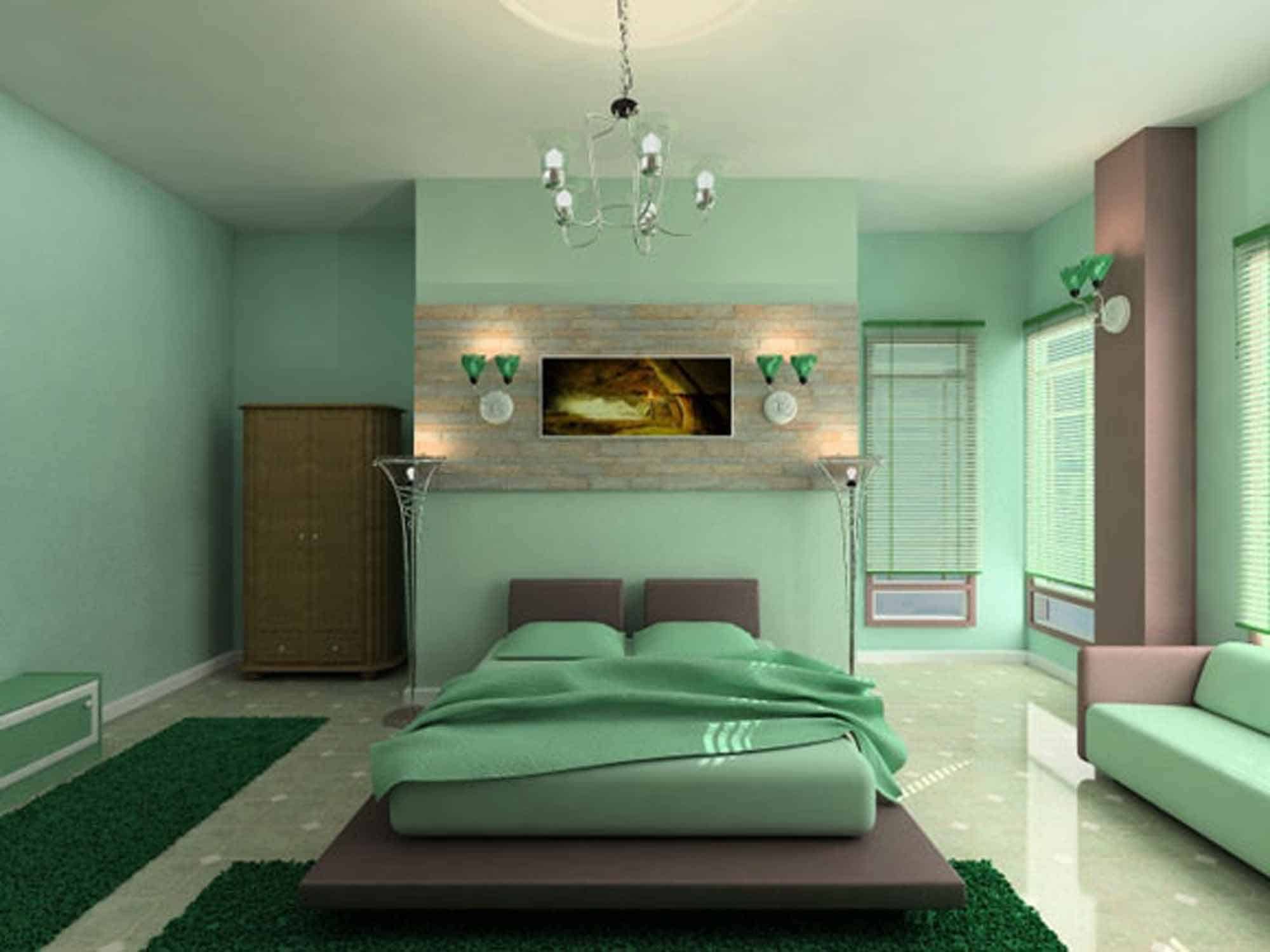 light green bedroom home design
