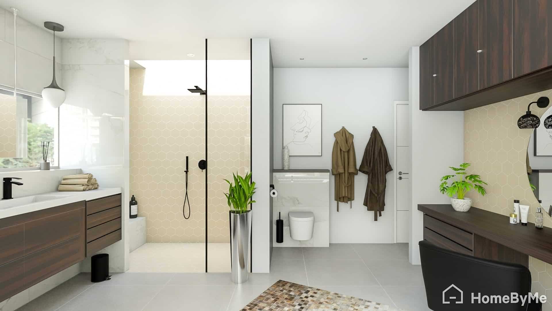 homebyme home bathroom design interior layout in white colour
