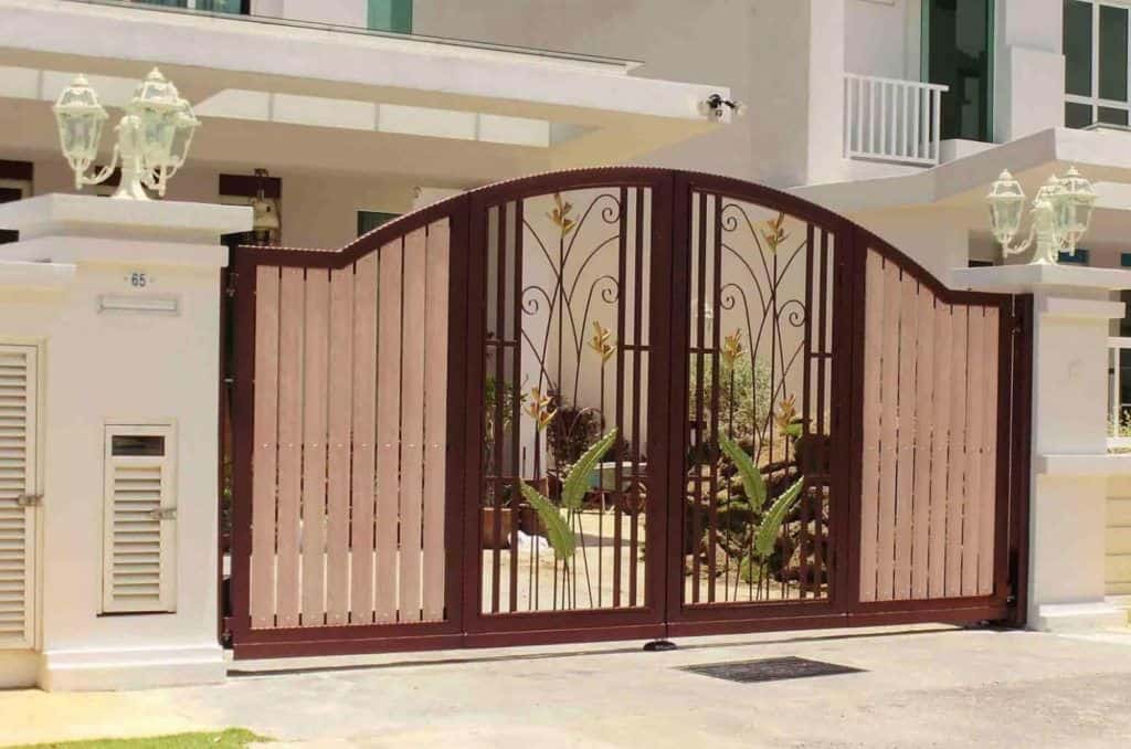 dark red and pink modern style gate