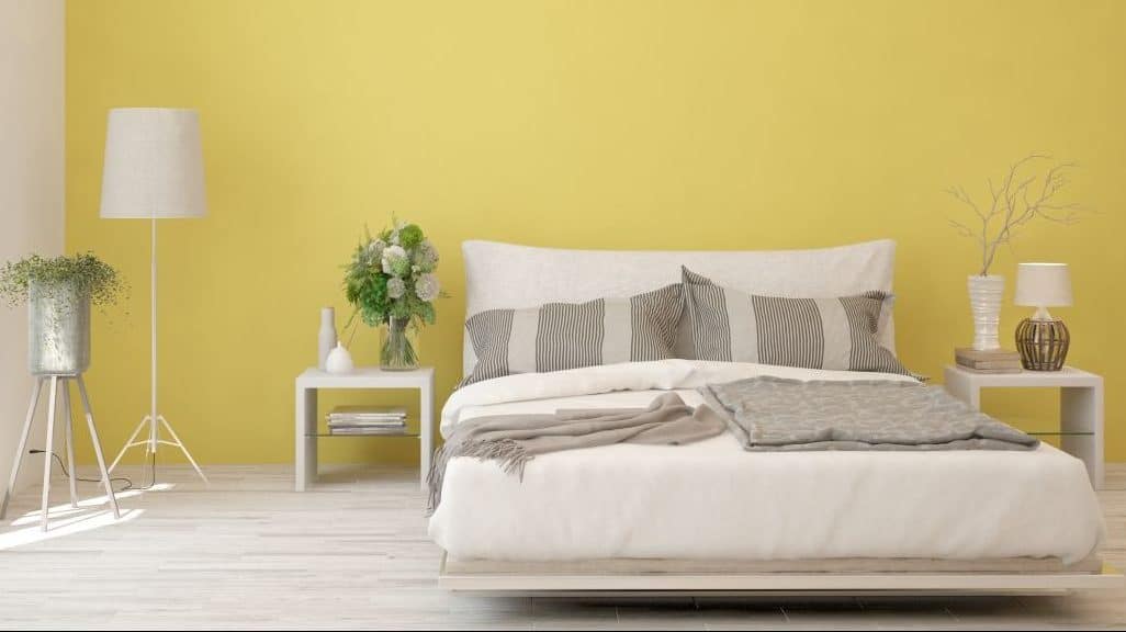 mustard bedroom colour