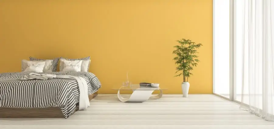 mustard bedroom colour