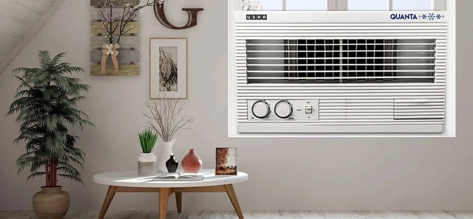 Usha modern window mounted appliance for cooling