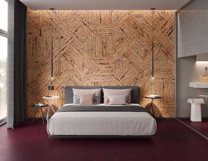 Wooden finish bedroom wall tiles