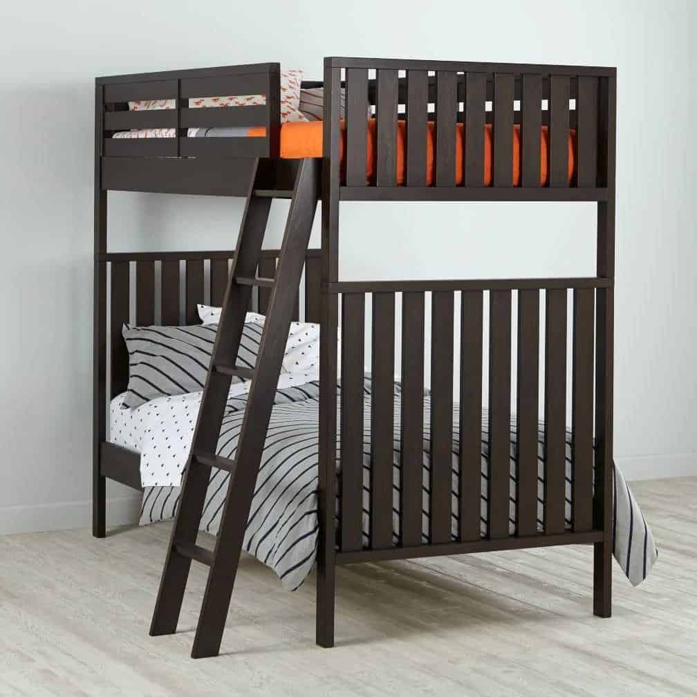 Black metal sleeping furniture with ladder