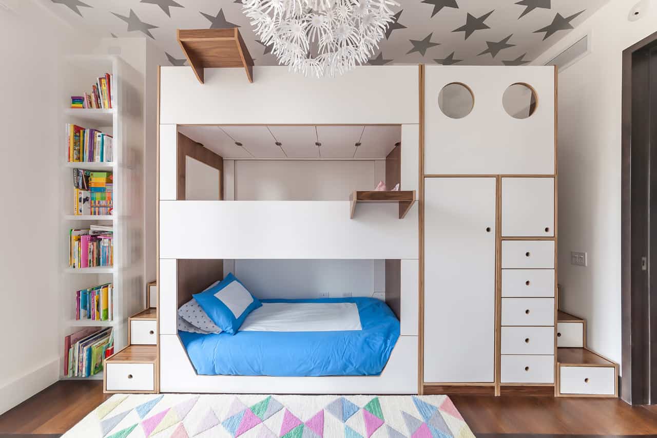 3 sleeper bunk bed with storage