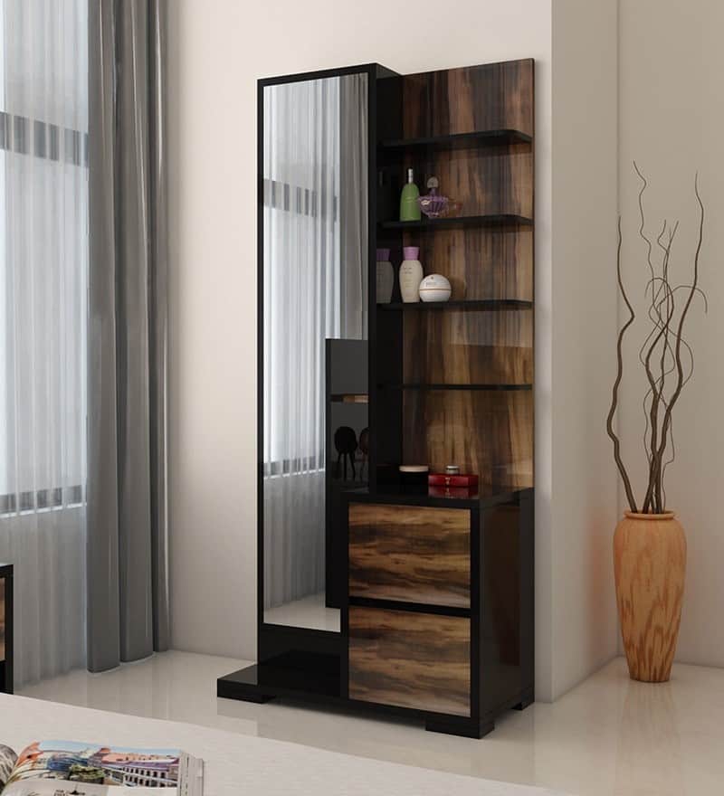 a small wardrobe with side cabinets