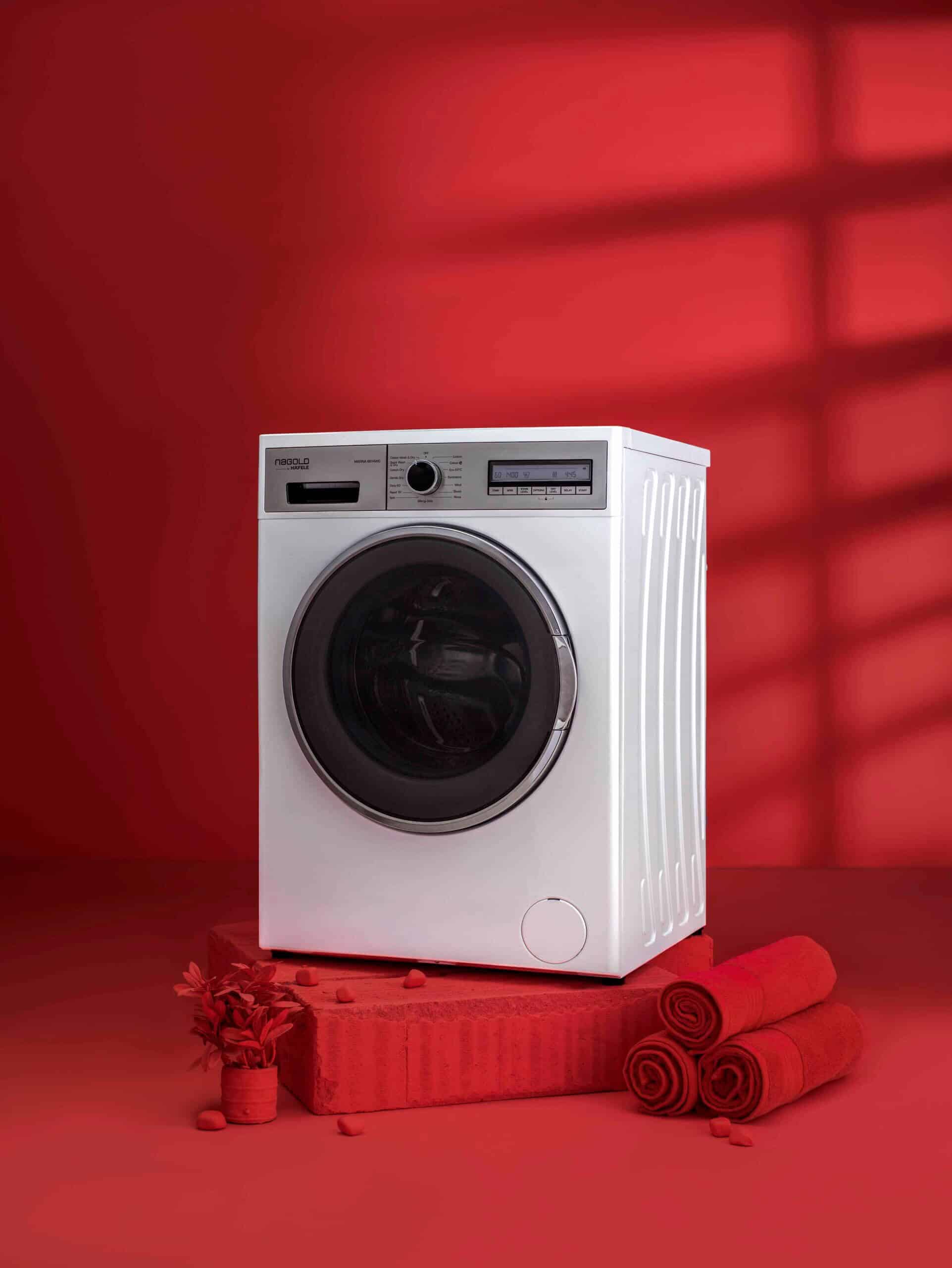 Hafeles Marina Washer Dryer Combo Machines in white colour with LED display