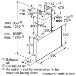 measurements of siemens wall mounted chimney